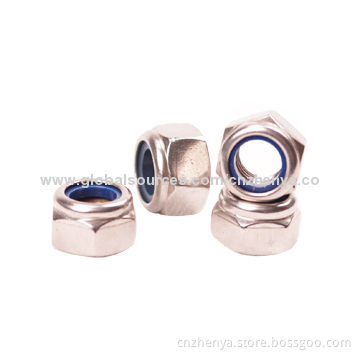Zinc-plated and stainless steel nylon lock nut